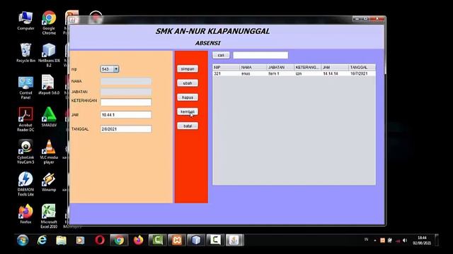 APLIKASI PENGGAJIAN GURU PADA SMK AN-NUR KLAPANUNGGAL berbasis java netbeans смотреть онлайн