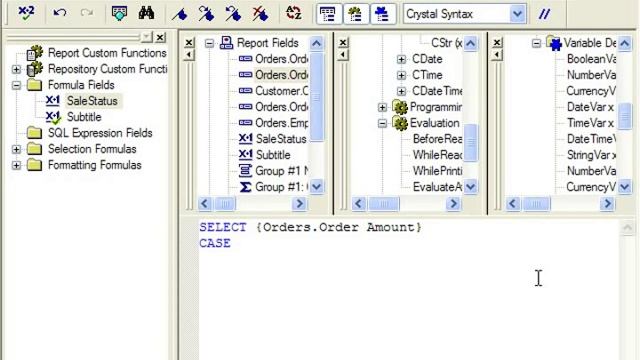 Crystal Reports Tutorial Using the "Select/Case" Statement Business Objects Training Lesson 14.6 смотреть онлайн