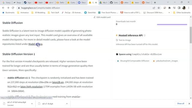 How to Download sd-v1-4.ckpt Stable Diffusion Check Point File смотреть онлайн