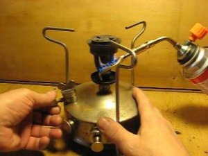 Газовая Горелка Камертон 1.Розжиг Керосинового Примуса.