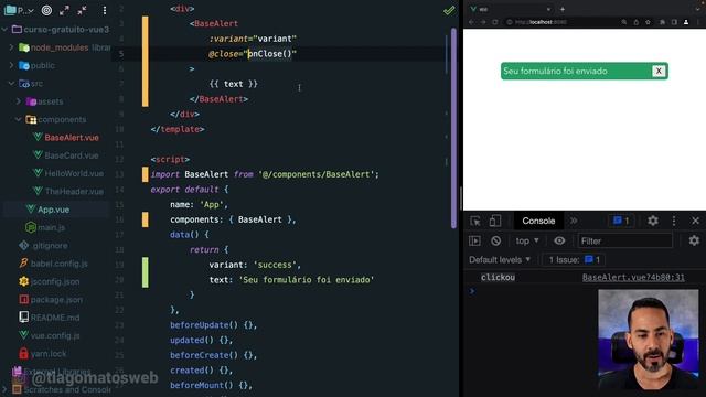 Curso gratuito Vue.js 3 INTRO #16 - Enviando dados do filho para o pai (emit) смотреть онлайн