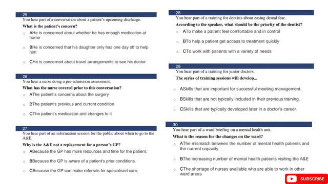 OET LISTENING PRACTICE TEST ( difficult) FOR ALL PROFESSION| смотреть онлайн
