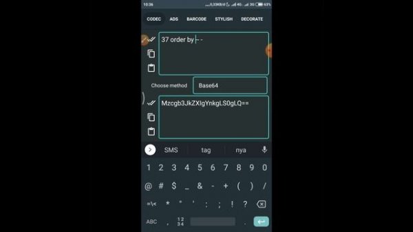 Tutorial Sql Injection Base64