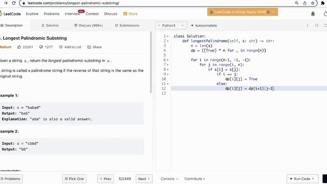 Kara Leetcode: Longest Palindromic Substring (5) смотреть онлайн