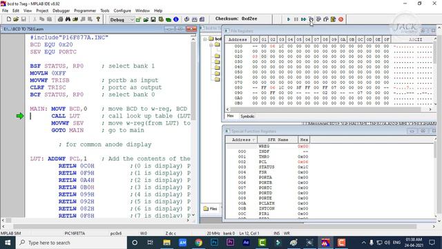 #6 - BCD TO 7 segment Program with PIC16F877A | Assembly Language | PIC Microcontroller смотреть онлайн