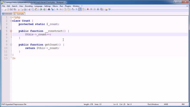 PHP OOP Tutorials Static Properties and Methods смотреть онлайн