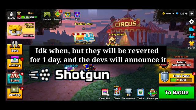 Shotgun Rework? Duel Chest Prices? Transfer Account?