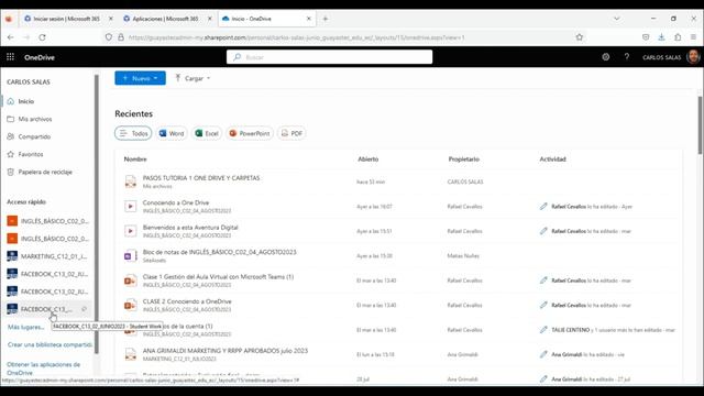 VIDEO TUTORIA SOBRE ONE DRIVE CLASE DE INGLES TAREA 1 GUAYASTEC смотреть онлайн