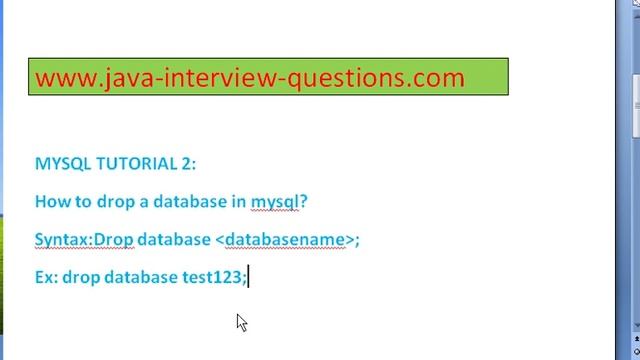 MySql Tutorial 3: How to drop a database смотреть онлайн