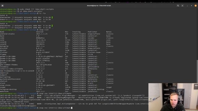 How to generate intellij idea shell scripts in pop os via snap смотреть онлайн