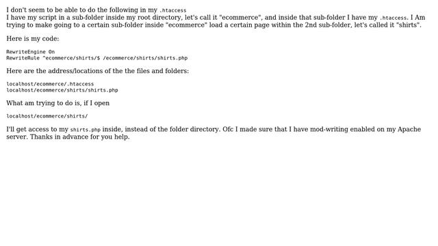 .htaccess - subfolder URL Clearing смотреть онлайн