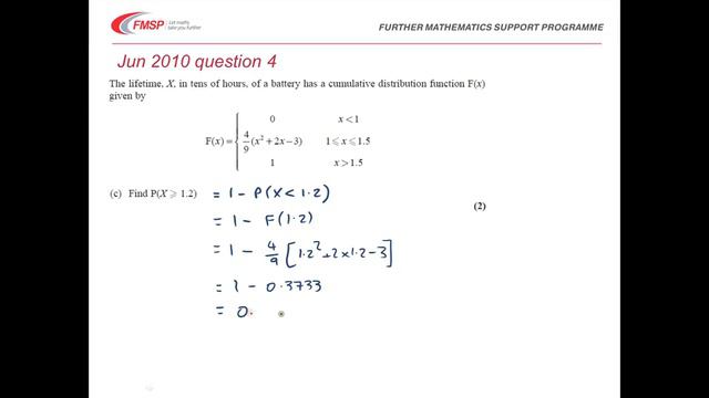 FMSP Revision Video: Edexcel S2 - Continuous Random Variables смотреть онлайн