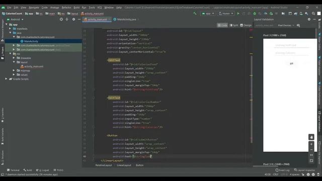 Android Studio | Calories Count Application using SQLite Database | Part 1 #AndroidStudio # Android смотреть онлайн