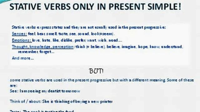 present simple and continuous video смотреть онлайн