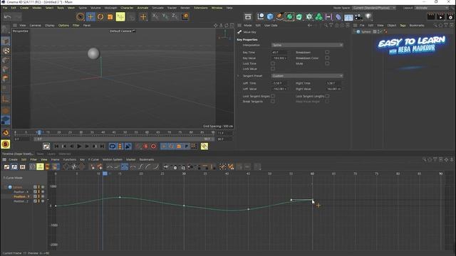 How to Easy Ease keyframes in #cinema4d #tips смотреть онлайн