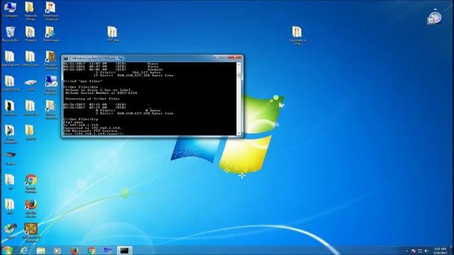 FTP Command Prompt Connecting and Downloading Files смотреть онлайн