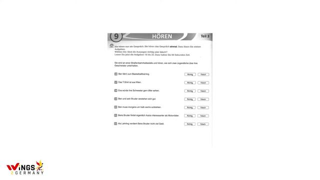 ÖSD Und Goethe Zertifikat Neu B1 Modelltest 9-Hören Mit Transkript Und Lösungen / German Listening