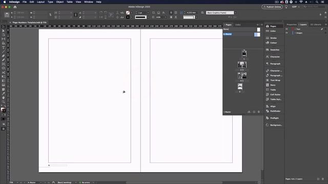How to Create Dynamic Page Numbers Using Master Pages • InDesign Tutorial смотреть онлайн