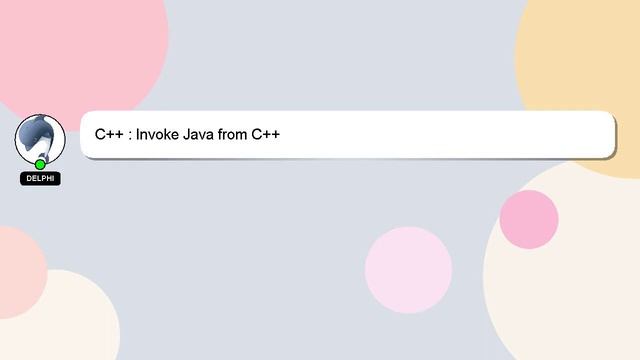 C++ : Invoke Java from C++ смотреть онлайн