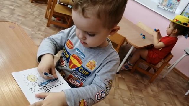НОД по рисованию восковыми мелками "Сосульки". смотреть онлайн