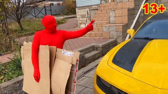 Yellow Man Created Live Car VS Robot Car Attacked on Mr. Joe on Lamborghini 13+ смотреть онлайн