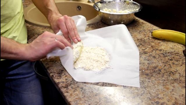 Банановый рулет с творогом и овсянкой смотреть онлайн