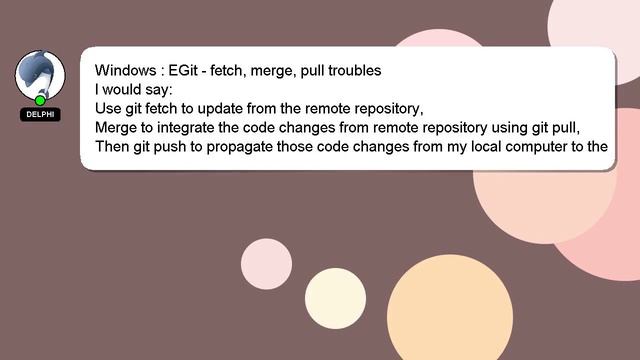 Windows : EGit - fetch, merge, pull troubles смотреть онлайн