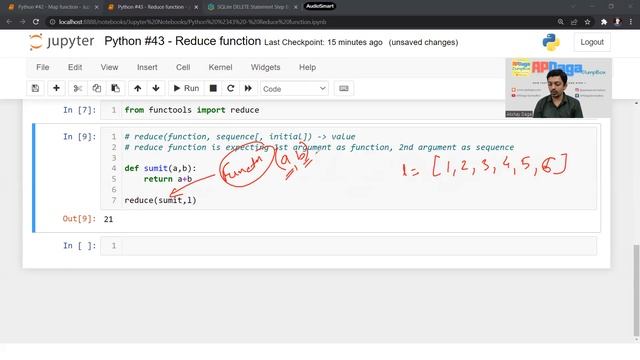 Python #43: Reduce function in Python | Tutorial by APDaga смотреть онлайн