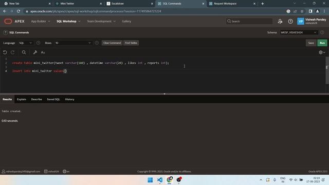 Creating database on apex oracle | Mini Twitter using React JS - 2 смотреть онлайн