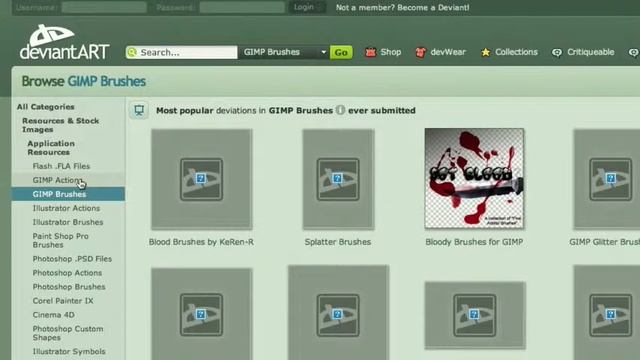 Installing GIMP Brushes And Scripts