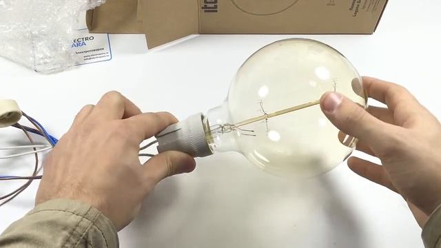 Iteria Vintage Laguna Big Golden E27 60W, обзор ретро лампы накаливания. смотреть онлайн