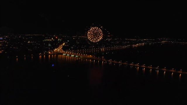 Салют съёмка с квадрокоптера на день города Воронежа 15.09.2018 на Mavic Air смотреть онлайн