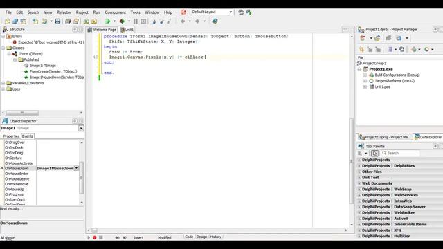 Delphi простой Paint + исходник смотреть онлайн