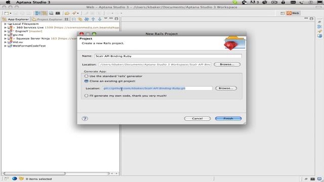 Aptana 3 Beta - Clone Git Repository смотреть онлайн