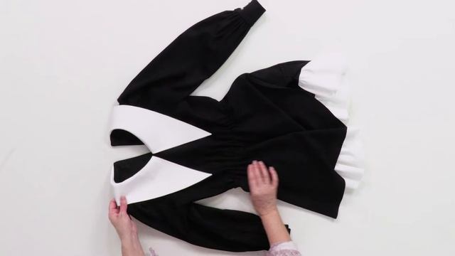 Платье к школе со съёмным воротником. ОБЗОР┃#школашитья смотреть онлайн