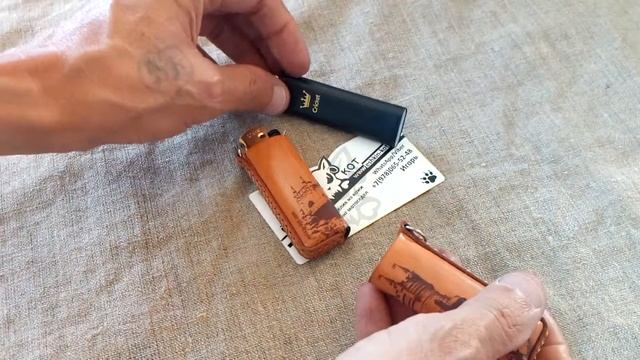 Кожаный чехол-брелок для зажигалки с Ласточкиным Гнездом смотреть онлайн