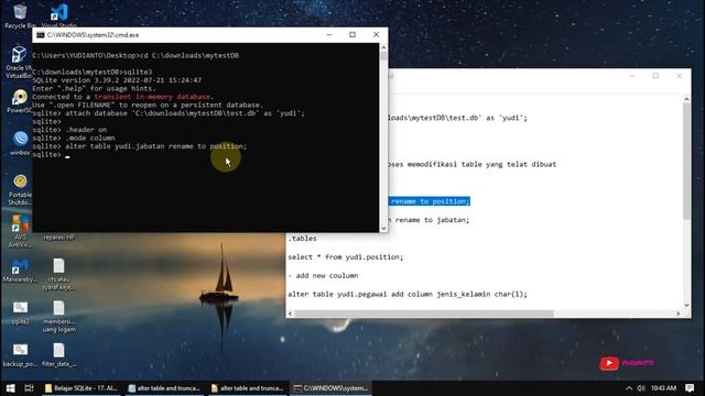 Belajar SQLite 17 Alter Table and Truncate смотреть онлайн
