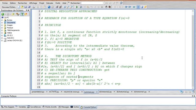 Dichotomie python f(x)=0 16 - 20 ans #tshiunza смотреть онлайн