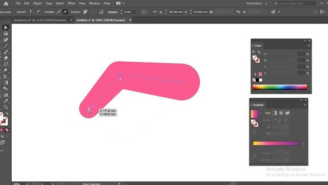 3d форма-градиент в Adobe Illustartor с помощью Blend Tool. смотреть онлайн