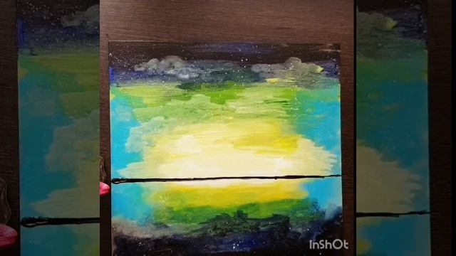 Рисуем звездную ночь/ рисовать просто/ draw the night смотреть онлайн