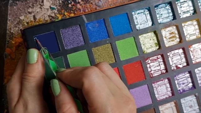 Mixing too much Makeup Eyeshadow into Clear Slime, Satisfying Slime Video ASMR смотреть онлайн