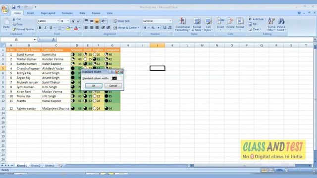 Excel 44 -Default column width Learn Excel Step by step in Hindi смотреть онлайн
