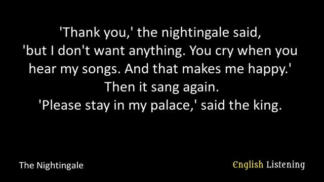 The Nightingale by Hans Andersen - A1 - English Listening смотреть онлайн