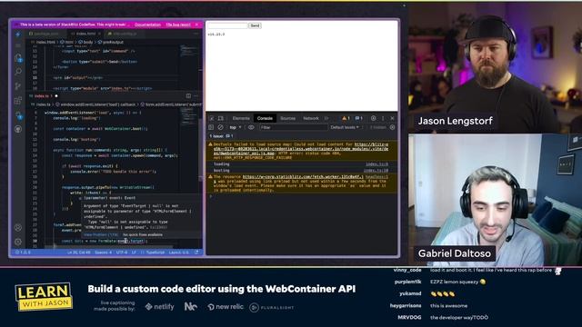 Build a custom code editor using the WebContainer API with @ggdaltoso смотреть онлайн