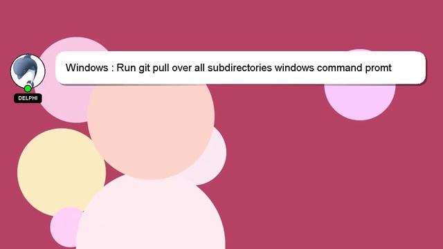 Windows : Run git pull over all subdirectories windows command promt смотреть онлайн