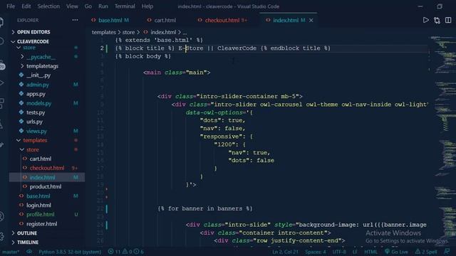 Dynamic pages titles | Bangla Django e-commerce | Cleavercode Tutorials смотреть онлайн