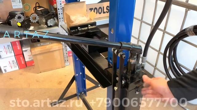 Гидравлический пресс 20 тонн гаражный 0500F-3 с ручным и ножным приводом смотреть онлайн