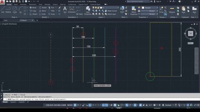 AutoCAD Tutorial [Part 15] - Move [Modify Command] | Hindi | AutoCAD 2020, 2021 смотреть онлайн