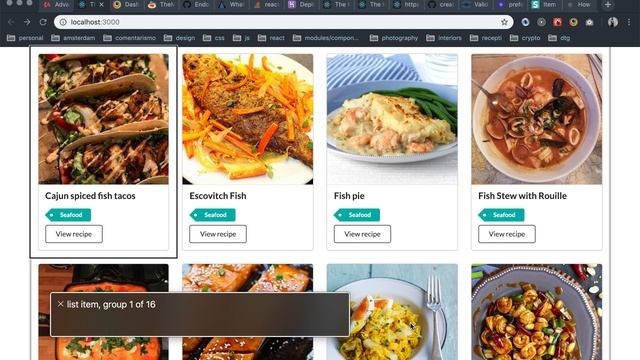 React (No external deps) Food app with recipes смотреть онлайн