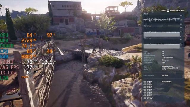 Ryzen 5 5500 + GTX 1650 GDDR6 - 2023 with 21 Games at 1080p - FPS Test Benchmark смотреть онлайн